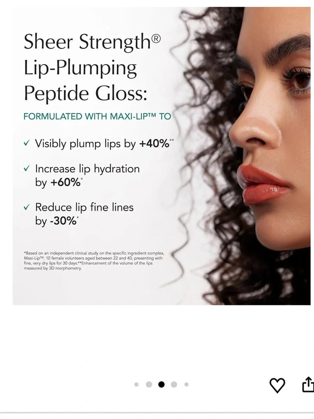 NWT Thrive Causemetics Sheer Strength Lip Plumping Peptide Gloss - Kackie